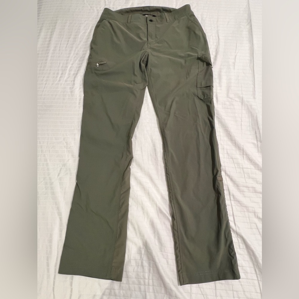 The North Face Womens Convertible Hiking Cargo Pants Capris Green Size 8